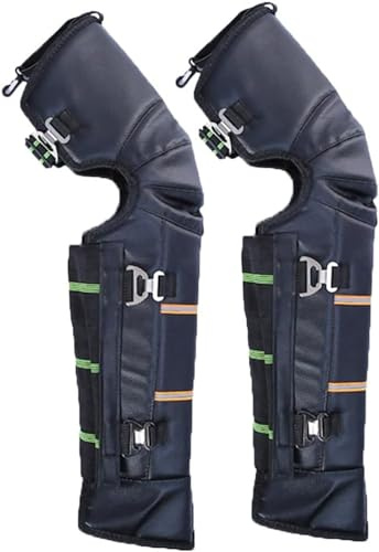 Kcolic Winter Motorrad Knieschoner Beinwärmer, PU Leder Plüschfutter Knieschützer Winddicht Wasserdicht Fahrrad Kniewärmer Beinschutz Beinstulpen Knieprotektoren Für Outdoor Damen Herren