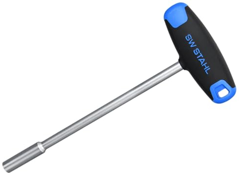 SW Stahl T-Griff Steckschlüssel | 10 mm Sechskant | Magnetischer Einsatz | Lange Klinge | Ergonomischer 2K-Handgriff | Red Dot Winner | Zuverlässiges Werkzeug für Profi und Heimwerker