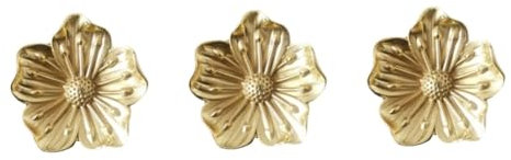 Angoily 3 Stück Türknöpfe Blumen Blumen Schubladengriffe Elegante Wohnkultur Einfach Zu Installieren