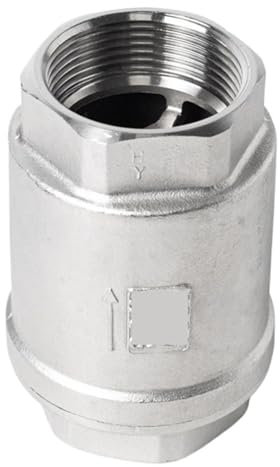 HQDRCY Clapet Anti-Retour Clapet Anti-Retour Vertical en Acier Inoxydable 304 à Joint Dur H12W Clapet Anti-Retour Filetage de vis de clapet Anti-Retour DN8 DN10 DN20 DN15 DN50 Etc.(201 DN20)
