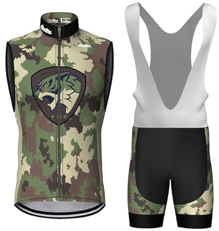 Conjunto Ropa Ciclismo Hombre Maillot de Bici MTB Verano Traje de Ciclista | Chaleco Ciclo Sin Mangas y Culotte Tirantes con 9D Gel Acolchado,Completa Bicicleta Transpirable Secado Rápido