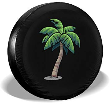 Spare Wheel Cover, Palm Tree Classic Spare Tire Cover for Jeep SUV RVs Universal Fit 14-17 in