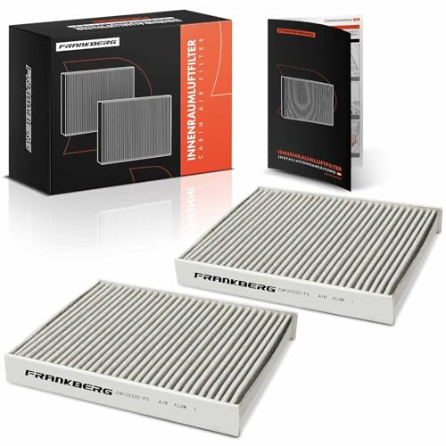 Frankberg 2x Innenraumfilter Pollenfilter mit Aktivkohle 64119272642 | Kompatibel mit Ghost II Extended Wheelbase RR22, B5 F10, Ghost II RR21, 5er F10, B6 Cabriolet F12, B6 Gran Coupe F06