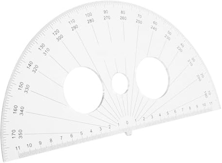 Lurrose Plastic Protractor Degrees Half Circle Geometry Tool for Accurate Angle Measurement and Lightweight Protractor for School and Home Use for Drafting and Drawing