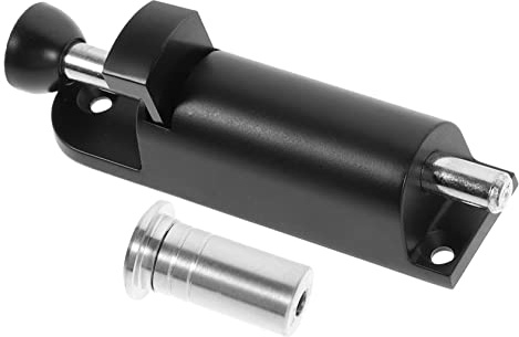 Tofficu Verrou à Barillet Coulissant Noir et Résistance la Déformation en Alliage de Zinc Ressort Automatique pour Porte et Fenêtre Intérieur pour Décoration Maison