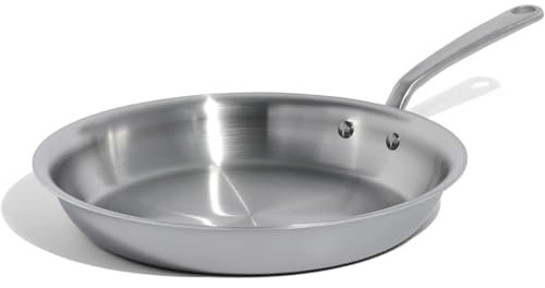 UJNHGQ Made in Cookware - 12-inch Stainless Steel Frying Pan - 5 Ply Stainless Clad - Professional Cookware