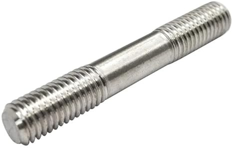 KSeSii 10 piezas de varilla roscada de doble extremo de acero inoxidable, perno prisionero de barra roscada de doble cabeza M2*25 35 45 55 65(35mm)