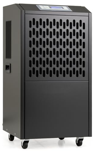 SOARS Deshumidificateur d Air Electrique Professionel 118L/Jour (Noir) | Déshumidificateur avec Tuyau d'Évacuation & Roues, Minuterie 24H, Filtre Amovible Lavable, pour Cave, Entrepôt, Sous-Sol