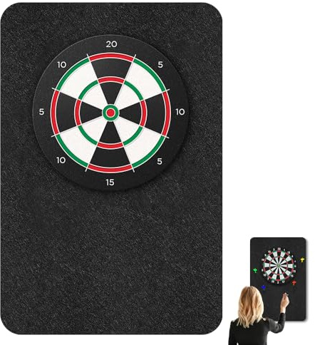 Protège Mur pour Cible de Fléchettes, Protection Pliante de Jeu de Fléchettes, Dos de Cible de fléchettes- Dos en liège- Design Professionnel pour Bureaux, Extérieur, Pièce, Garage