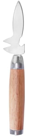 DECORNIJIA Coltello Apri Ostriche Professionale in Acciaio Inossidabile con Manico in Legno Ergonomico Strumento Versatile per Aprire Molluschi e Crostacei Attrezzo da Cucina Resistente e