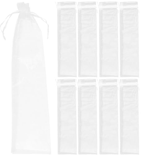 POPETPOP 20 Stück Organzasäckchen aus Leichtem Organza Multifunktionale Geschenkverpackung mit Kordelzug Dekorative Aufbewahrungsbeutel für Weihnachten Geburtstage und Hochzeiten