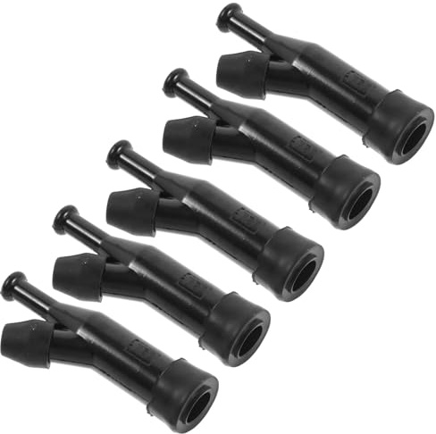 Generisch 5 Stück Zündkerzenstecker und Hochdruckkappen für Rasenmäher und Kettensägen Langlebige Kunststoffstecker mit Einfacher Installation Kompatibel mit Traktoren und Motorsägen