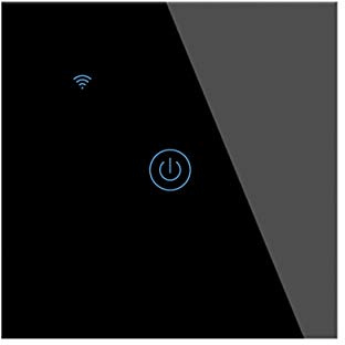 Yagusmart WiFi Smart Wall Light Switch, No Neutral Wire Required, No Hub Required, Compatible with Alexa and Google Home, APP Remote Control, Timing Function, Voice Control(1 gang-black)