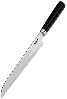 Wilfa EGO VG-10 Brotmesser - 20cm lange Klinge, 67 Schichten Damaststahl, japanischer VG-10 Stahlkern, Klingenhärte: HRC: 60±2