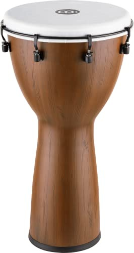 Meinl Percussion Pickup Alpine Series Djembe, Braun (PADJ12-BW) | mit mechanischem Stimmsystem, Tonabnehmer, Höhe 24 Zoll, Durchmesser 12 Zoll, Kunststoff