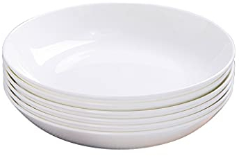 Dinnerware Dishes Plates Porcelain Dinner Plates Set of 6, 7.56in Salad Plates Microwave Oven and Dishwasher Safe Pizza Pasta Serving Plates Dessert Appetzier Dishes Dinnerware Set Dinner Restaurant F