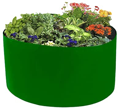 RESOYE Hochbeet aus Stoff, 2 Stück, Grün, Pflanzbeet, Erhöhung, Pflanztasche, Pflanzgefäß für Pflanzen, Kräuter, Blumen, Gemüse
