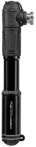 Topeak Minipumpe Hybridrocket HP Mini Rennrad- Minipumpe aus Aluminium und Gummi in der Farbe Schwarz, Maße:, 16x3,9x2,35 cm, 88 g, 15700117