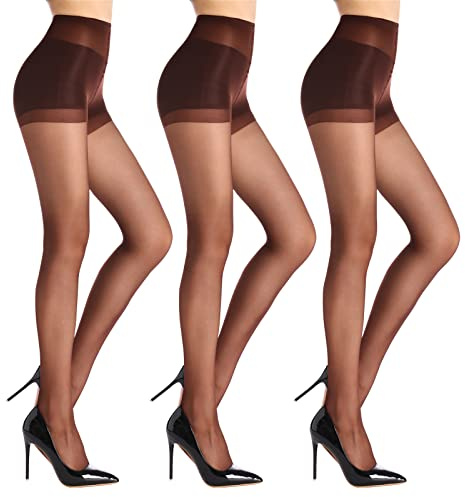 WAJIAFAR 3 Paar Strumpfhosen Für Damen，Bauchweg Strumpfhosen Damen ， Mit Tummy Control Hohe Taille Butt Lift Und Verstärkten Zehen Für Frauen