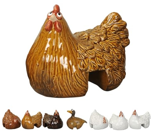 NETPROSHOP Schöne Tierfiguren Zaunhocker und Kantenhocker aus Keramik Höhe ca. 12 cm, Auswahl:Nanny