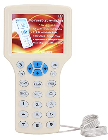 Fockety NFC-RFID-Kartenkopierer, 10-Frequenz-IC-ID-Kartenleser, Schreibgerät, Duplikator, Smartcard-Programmierer mit 10 T5577-Karten, für IC-ID-Karten und Alle 125-kHz-Karten