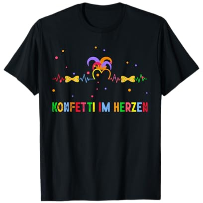 Konfetti Im Herzen Fasching Karneval Kostüm Männer Frauen T-Shirt