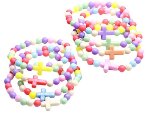 Toyvian Pulseras De Cruz Para Mujer Y Niños Con Colgante De Cruz Pequeña Joyería Religiosa Moda Para Uso Diario Y Celebraciones