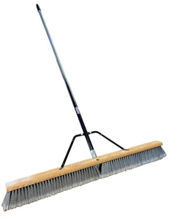 American Select Tubing Pbsa36004 Heavy Duty 36 Smooth-Surface Push Broom with Silver/Black Handle