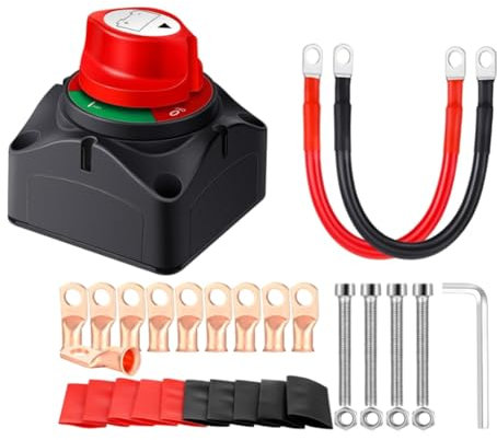 RIYAN Batterietrennschalter 12V-48V Batterietrennschalter Ein/Aus Hochleistungs-Wasserdichter Batterieschalter