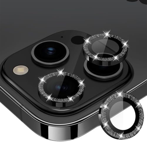 Protection d'objectif d'appareil Photo Brillante, Compatible avec iPhone 15 Pro, Compatible avec iPhone 15 Pro Max, Kit Outil d'Installation Facile, Film Protection Écran, Protection d'écran