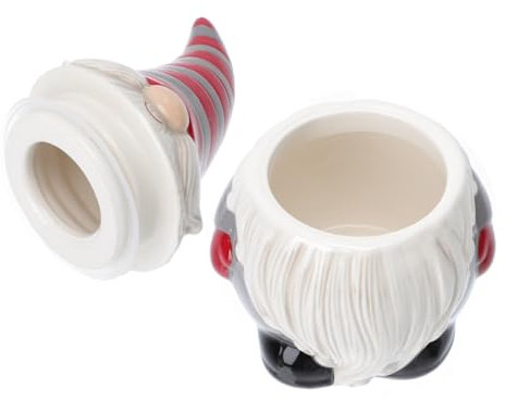 PRETYZOOM Babbo Natale Contenitore Ceramica Natalizio Lattina di Tè e Decorativa Scatola Sigillata per Caramelle Robusta per Regali Festivi e Conservazione Casa