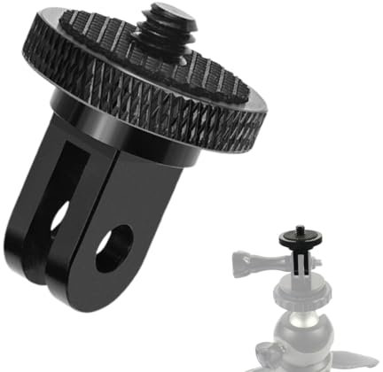 WeddHuis Adaptador 1/4 Pulgadas 360° Giratorio Accesorio para Cámara Compatible con Gopro, Insta 360 x2 x3 y Otras Cámaras de Acción (Montura de Trípode con Rosca)