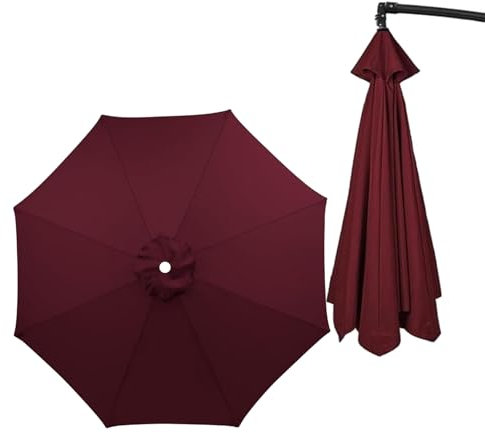 Gartenschirm-Abdeckung, Ersatz 3 m/2,7 m/2,3 m/2 m, wasserdichter Stoffüberdachung für 6 oder 8 Arme, Ampelschirm