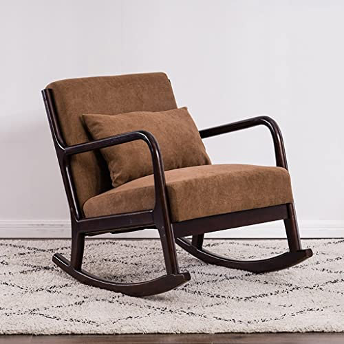 Mid Century Moderner Schaukelsessel aus Holz für Zuhause, Wohnzimmer, mit Armlehnen
