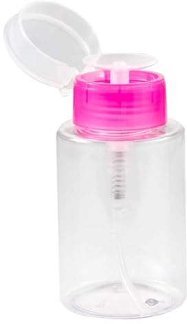 Distributore di rimozione dello smalto per unghie svuota e snodio il contenitore di plastica della pompa in plastica in plastica rosy 180 ml, distributore di smalti per unghie
