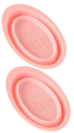 Ipetboom 2pcs Foldable Brush Cleaner Makeup Brush Scrubber Rinsing Pad for Daily Cleaning Reusable and Space-saving Design for Home and Travel