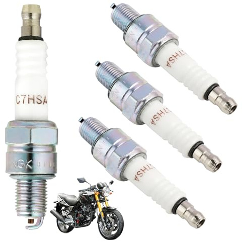 4pcs C7HSA Candela di Accensione Sostituire per NGK 4549/CR7HSA 4629/C7HSA, per stk 4008/U22FSR-U 5383/IUF22, per GY6 Motor ATV Quad Scooter Go Kart, OEM