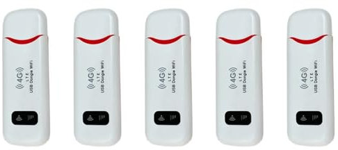 Lckiioy 5X Dongle USB Inalámbrico 4G LTE, Punto de Acceso Móvil, Módem de 150Mbps, Tarjeta Sim, Enrutador de Banda Móvil, Enrutador 4G para Coche Y Oficina