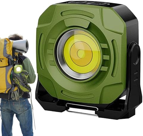 Krujecnt Luz LED Magnética,Iluminación Portátil Recargable 2400 Lúmenes Resistente al Agua con Rotación 360 Grados | Iluminación Para Camping Pesca Taller Garaje Pintura Construcción Soldadura