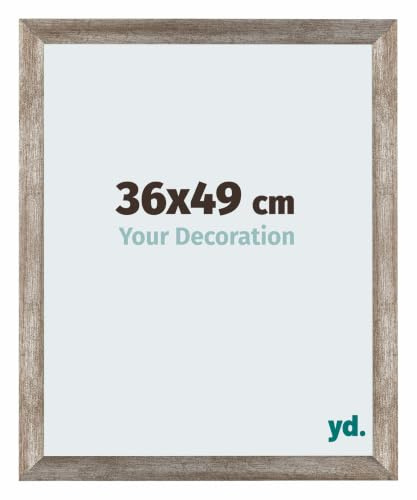 yd. Bilderrahmen 36x49 cm Metall Vintage - Holz Rahmen Mura | Your Decoration, Acrylglas aus Kunststoff, Wandmontage, Geeignet für Fotos, Poster und Puzzles, Made in Holland