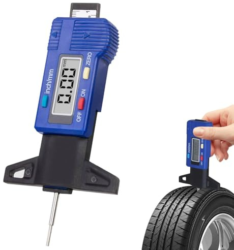 Digital Tread Depth Gauge 0–25.4mm, LCD Display Tire Wear Measuring Tool for Cars, Trucks, Vans — Portable, Accurate, Easy-Read Measurement