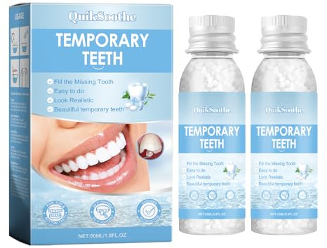 Intervento temporaneo per i denti, kit di riparazione per otturazioni, perle per riparazione dentale per otturazioni temporanee, denti falsi modellabili per riparare denti mancanti o rotti (50ML)