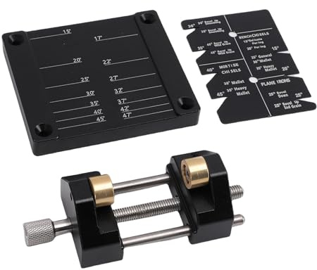 Generic Chisel Sharpening Angle Setter, Adjustable Honing Guide System for Woodworking Chisels and Planes 5/32in to 3in, Honing Guide System with Angle Fixture and Storage
