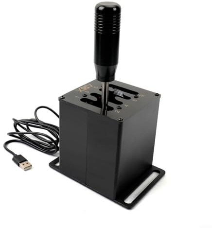 Lapiglo Manuelle Gangschaltung für Logitech G27 G29 T300 Rennräder, Aluminiumlegierung mit Kohlefaser-Drehknopf, realistische Simulation (7-HB045)
