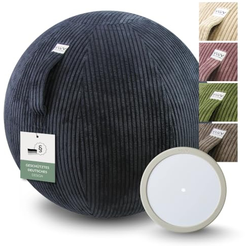 VLUV® Sitzball Set BOL VLIP & UPP Bodengewicht - Stoffball Büro ergonomisch