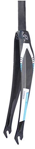 HIOD Fahrrad Gabeln Rennrad Kohlefaser Fahrradgabel Gerades Rohr Starr 700c Gabel,Blue