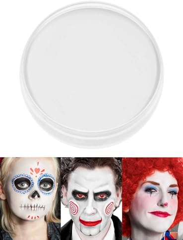 Professionelle Theater-Schminke - Weiß - Make-Up Set Creme Schminkdose - Halloween Karneval Motto-Party
