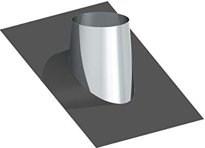 H&M New Line Edelstahlschornstein Schornstein Einzelteil Zubehör Dachdurchführung mit Bleiflansch 26-35° Dachschräge für Außendurchmesser 240-250mm Ø200mm Innendurchmesser 25mm Isolierung