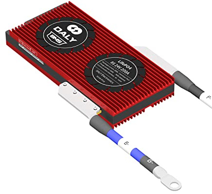 Daly Smart BMS 8S LiFePO4 24V 200A, Placa Protección Inteligente de Li-Batería, con Bluetooth, Equilibrio, Protección contra Sobrecarga etc. para Almacenamiento de Energía Solar en el hoga, Inversor