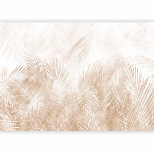 murando Carta da parati Foglie 300x210 cm Fotomurali in TNT Murale alla moda Decorazione da Muro XXL Poster Gigante Design Carta per pareti Natura Foglie di Palma Botanico beige b-A-10300-a-b